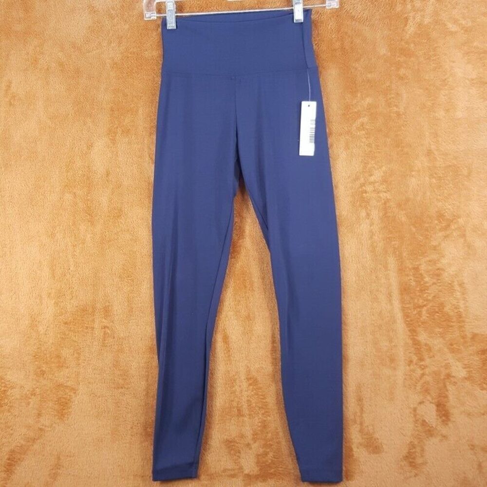 KORAL Womens Leggings XS Midnight Blue Pull On BLACK OUT Tight